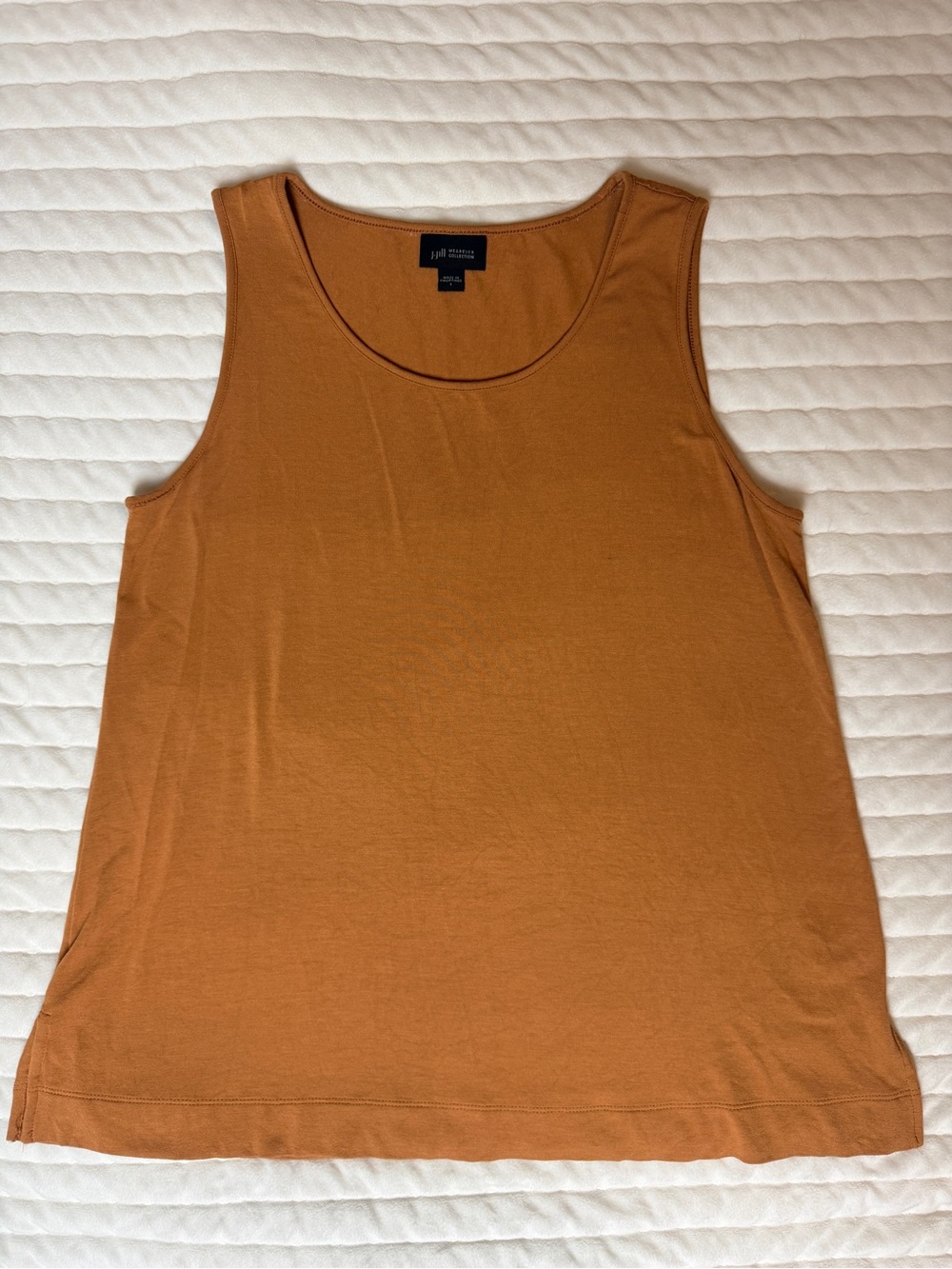 J. Jill Sleeveless Scoop Neck Tank Top - Rust - Super Soft & Stretchy - Sz Small